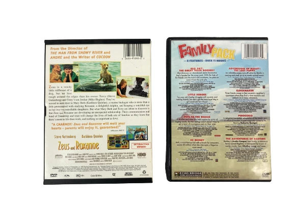 Lot of 2 Kids DVDs: Zeus and Roxanne & 8 Family Pack Movies