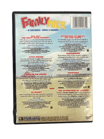 Lot of 2 Kids DVDs: Zeus and Roxanne & 8 Family Pack Movies