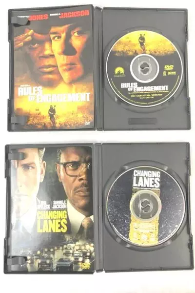 Lot of 2 Samuel L. Jackson DVDs: Rules of Engagement & Changing Lanes