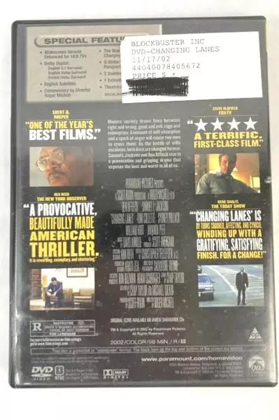 Lot of 2 Samuel L. Jackson DVDs: Rules of Engagement & Changing Lanes