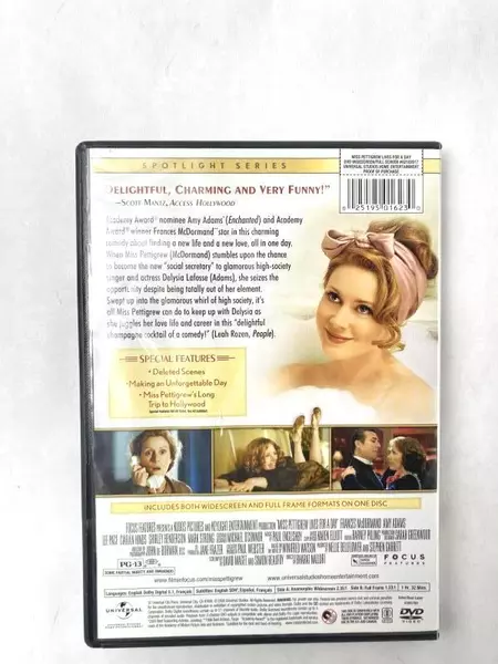 Miss Pettigrew Lives For A Day DVD Frances McDormand 2008 Romantic Comedy