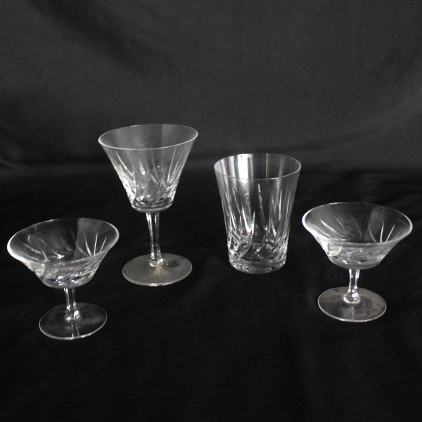 Lot of 4 Cristal d'Arques Durand Crystal Glasses - Cordial, Juice, Cocktail