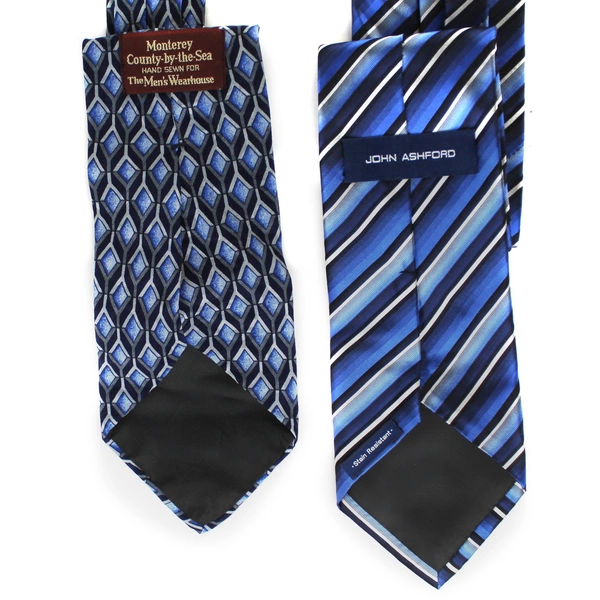 Lot of 2 Vintage Men's Silk Ties by Monterey County & John Ashford