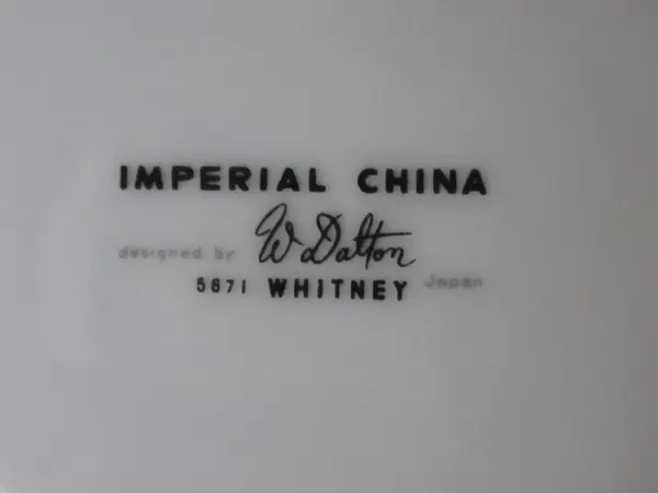 Imperial China W. Dalton 6.25" Saucer Plate Gray Band Silver Trim