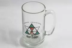 Vtg Canada Centennial 1867-1967 Clear Glass Mug Cup Pre-owned Collectible