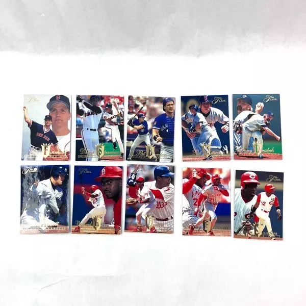 Vtg Lot of 10 1994 Fleer Flair Baseball Cards Deion Sanders Darryl Strawberry