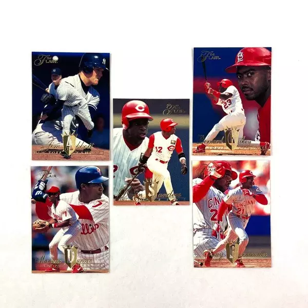 Vtg Lot of 10 1994 Fleer Flair Baseball Cards Deion Sanders Darryl Strawberry