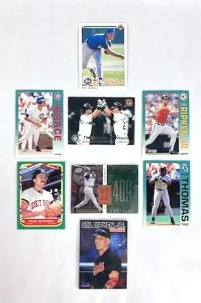 Lot of 8 1980s-1990s Baseball Cards Tino Martinez Ripken Jr Thomas & More