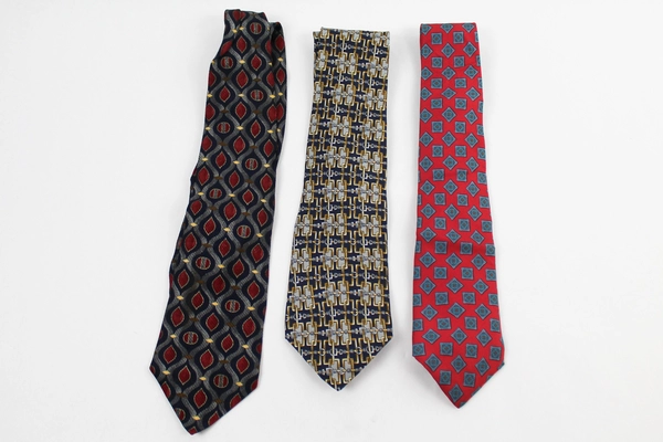 Lot of 3 Men's Silk Ties by Arrow Co, J.T. Beckett Kuppenheimer 60"