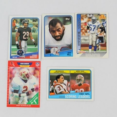 Lot of 5 Topps NFL Cards 1988-1991 - Stars & Commons Collector's Set