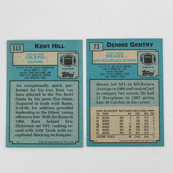 Lot of 5 Topps NFL Cards 1988-1991 - Stars & Commons Collector's Set