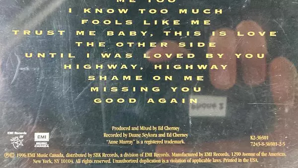 Anne Murray Collection CD 1996 EMI K236501 - Good Condition