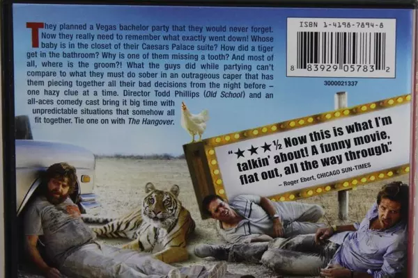 The Hangover DVD 2009 Warner Bros Rated R Zach Galifianakis Pre-owned