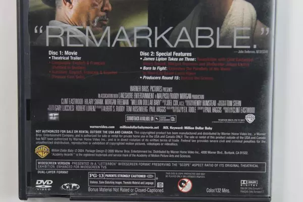 Million Dollar Baby DVD 2-Disc Set Clint Eastwood Hilary Swank