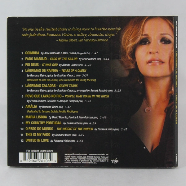 Ramana Vieira Tears of a Queen CD Good Condition Fado Music Collection