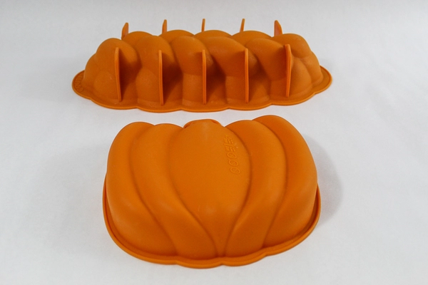 Lot of 2 Fall Silicone Molds - Pumpkin & Wheat Sprig Halloween Baking Tools