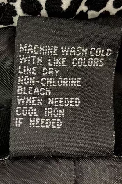 RQT Petite Women's Jacket PL Black White Animal Print Full Zip Good Condition