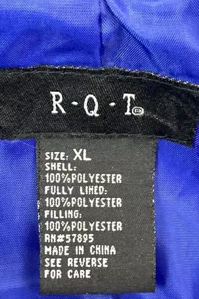 RQT Women's XL Purple Striped Argyle Quilted Button-Up Jacket - Pre-Owned