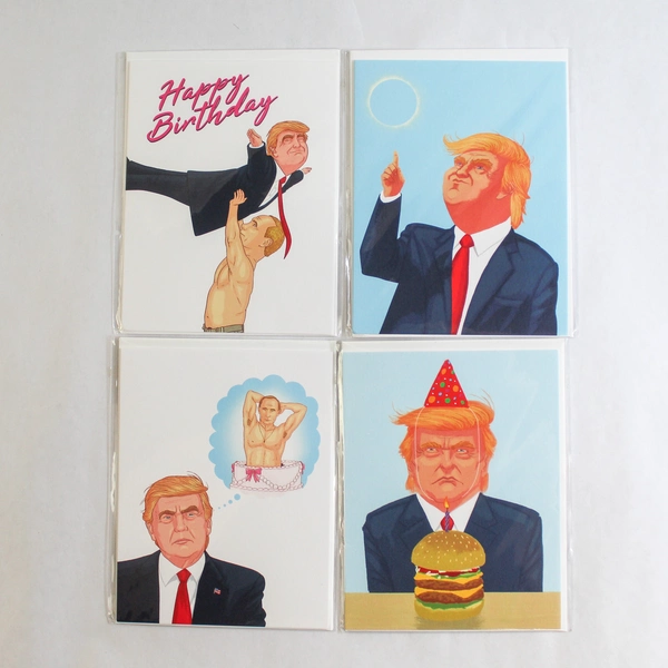 Lot of 9 Funny Political Birthday & Occasion Greeting Cards - Sealed