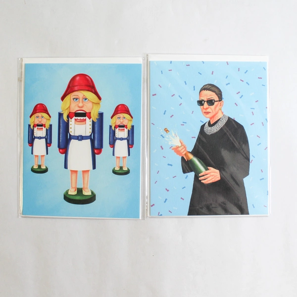 Lot of 9 Funny Political Birthday & Occasion Greeting Cards - Sealed