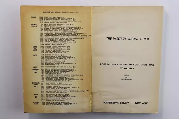 How to Make Money in Your Spare Time by Writing Writer's Digest Guide 1973