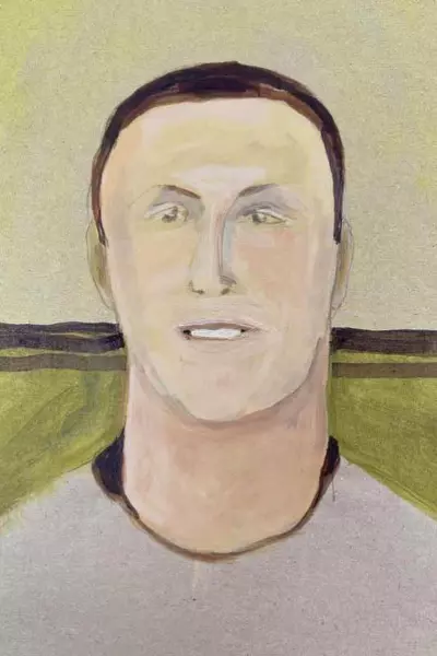 Hand Painted Art Coach Shades of Green and Yellow July 2013 Portrait Handmade 