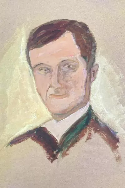 Hand Painted Watercolor Portrait July 2013 12x9" Pre-Owned Art