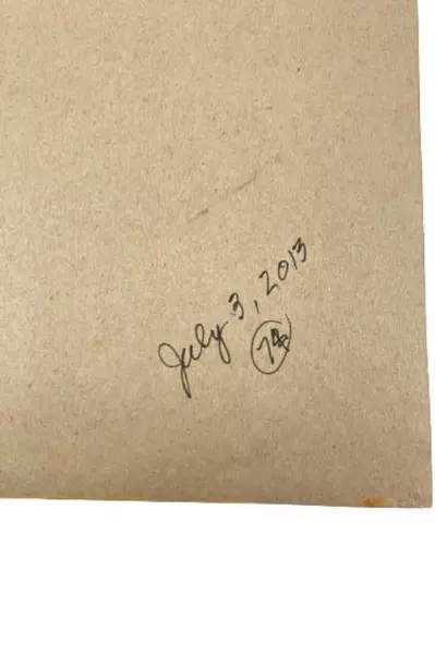 Hand Painted Art Lady Shades of Tan and Coral July 2013 Portrait Handmade 