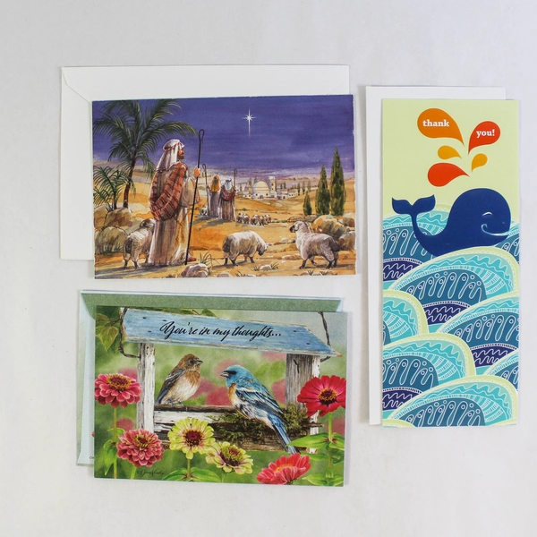 Lot of 10 Greeting Cards Birthday Christmas Thank You & More