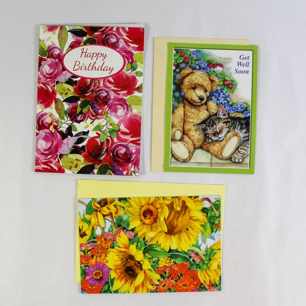 Lot of 10 Greeting Cards Birthday Christmas Thank You & More