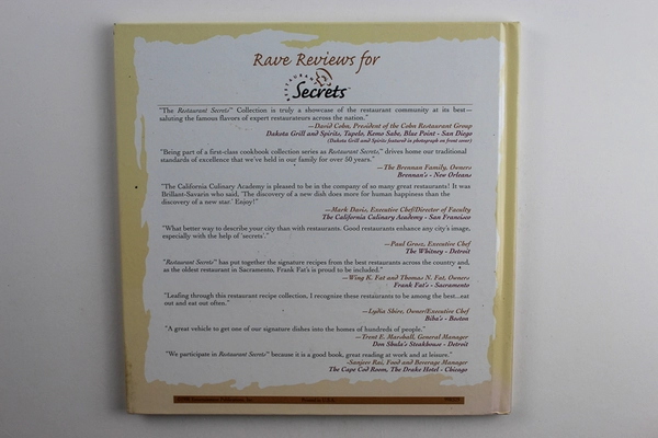 Restaurant Secrets of Portland & Other Great Places 1998 HC Signed Book