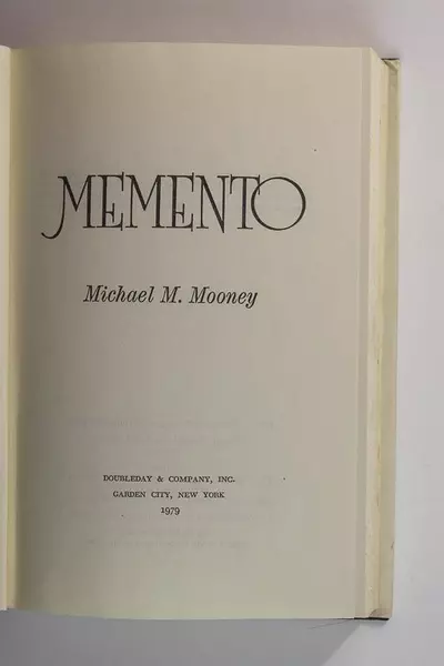 Memento by Michael M. Mooney Hardcover Book 1979 Doubleday Pre-Owned