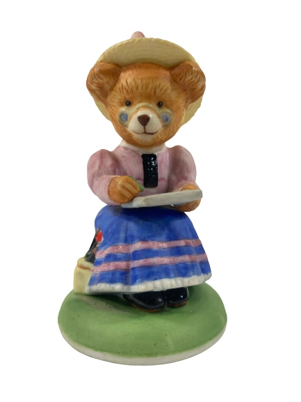 1986 Franklin Mint Phoebe Woolington Bear Porcelain Figurine Pre-owned