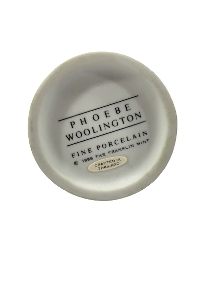 1986 Franklin Mint Phoebe Woolington Bear Porcelain Figurine Pre-owned