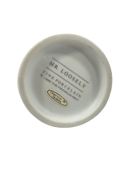 1986 Franklin Mint Mr. Loosely Bear Porcelain Figurine 3.25" Collectible