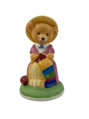 1986 Franklin Mint Priscilla Woolington Porcelain Bear Figurine - Good Condition