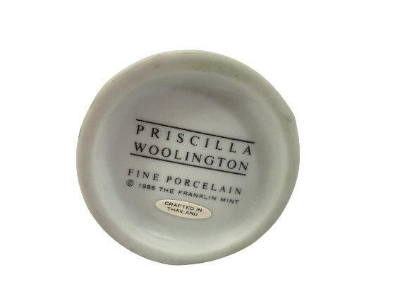 1986 Franklin Mint Priscilla Woolington Porcelain Bear Figurine - Good Condition