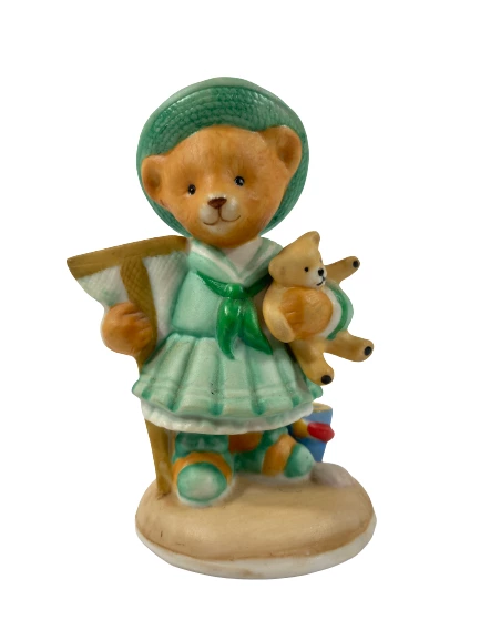 1986 Franklin Mint Penelope Woolington Bear Porcelain Figurine Collectible