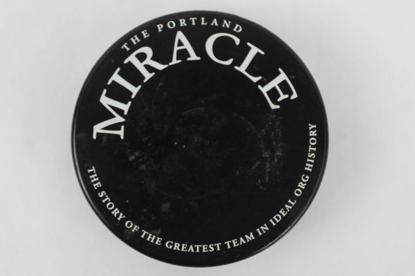 Lot of InGlasCo Portland Miracle Hockey Pucks - Official Souvenir Collectible