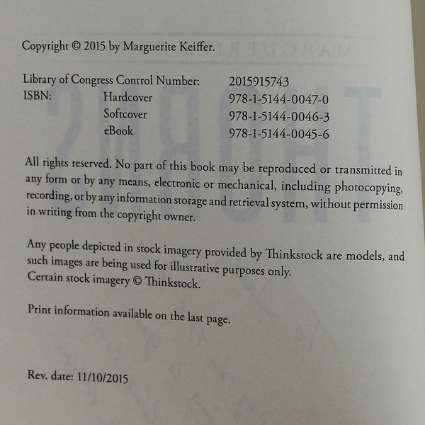 Thorns by Marguerite Keiffer Paperback Novel 2015 Xlibris Good Condition