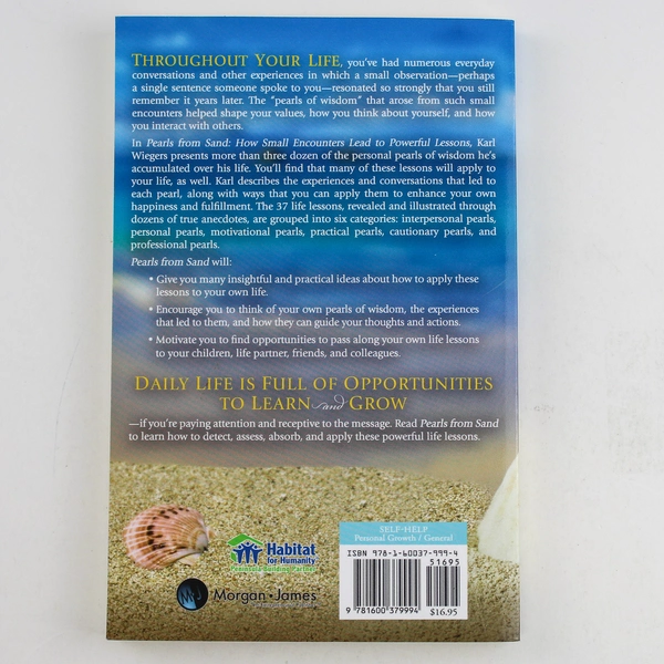 Signed Pearls from Sand by Karl Wiegers 2011 Morgan James Self-Help Book