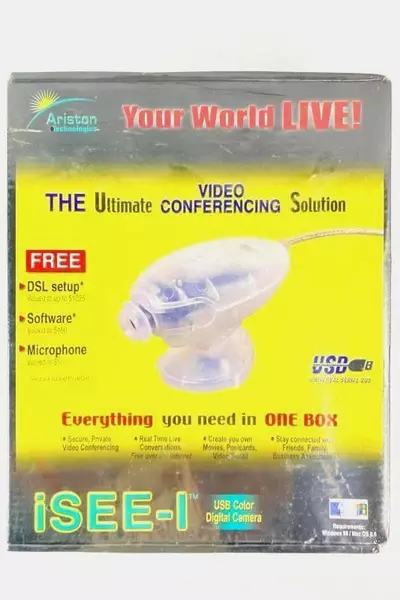 Vtg Ariston iSee-1 USB Color Digital Camera for Windows 98 & Mac OS 8.6 Sealed