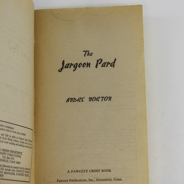The Jargoon Pard by Andre Norton 1974 Fawcett Paperback Sci-Fi Novel