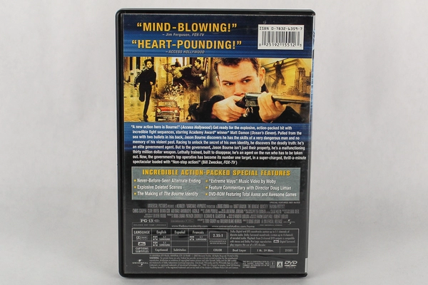 The Bourne Identity Matt Damon Collector's Edition Widescreen DVD Scene Select
