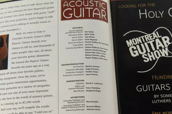 Magazine Acoustic Guitar KT Tunstall July 2008 Vol 19 No 1 Issue 187