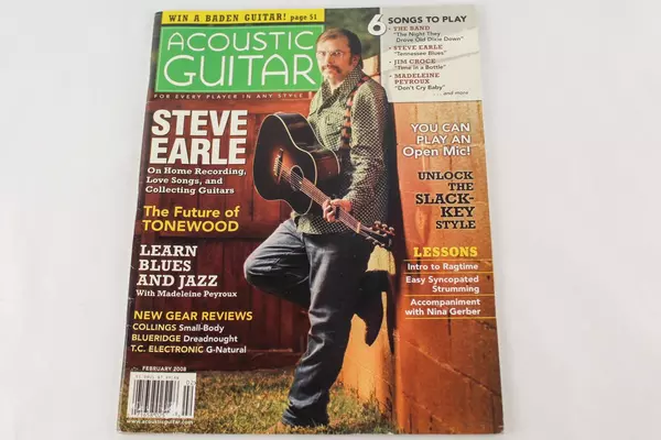 Magazine Acoustic Guitar Steve Earle February 2008 Vol 18 No 8 Issue 182