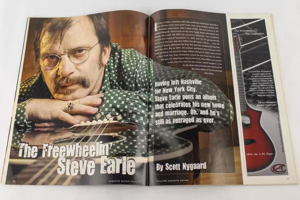 Magazine Acoustic Guitar Steve Earle February 2008 Vol 18 No 8 Issue 182