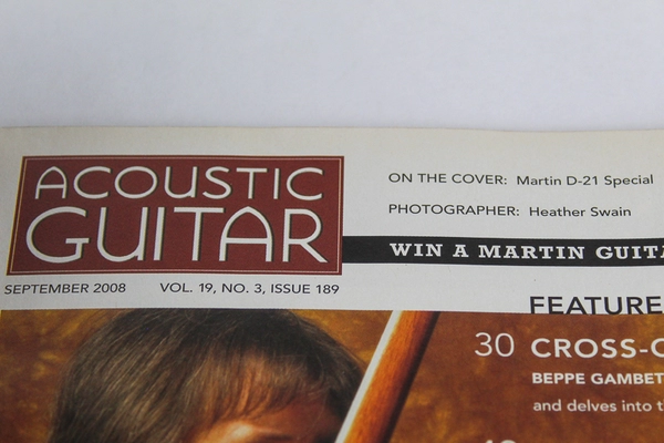 Acoustic Guitar Magazine Sept 2008 Vol 19 No 3 Dreadnoughts Issue 189