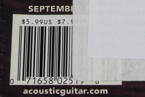 Acoustic Guitar Magazine Sept 2008 Vol 19 No 3 Dreadnoughts Issue 189