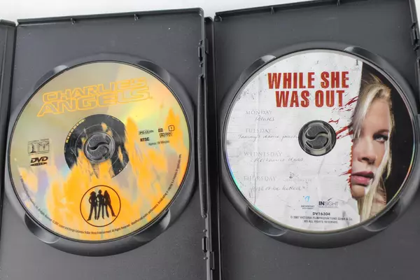 Lot of 2 Action DVDs: Charlie's Angels Special Edition & While She Was Out